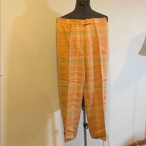 Stylish Orange Plaid women’s Pants